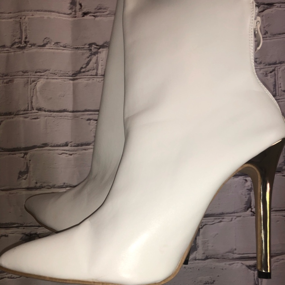 White Ankle Boot Heels